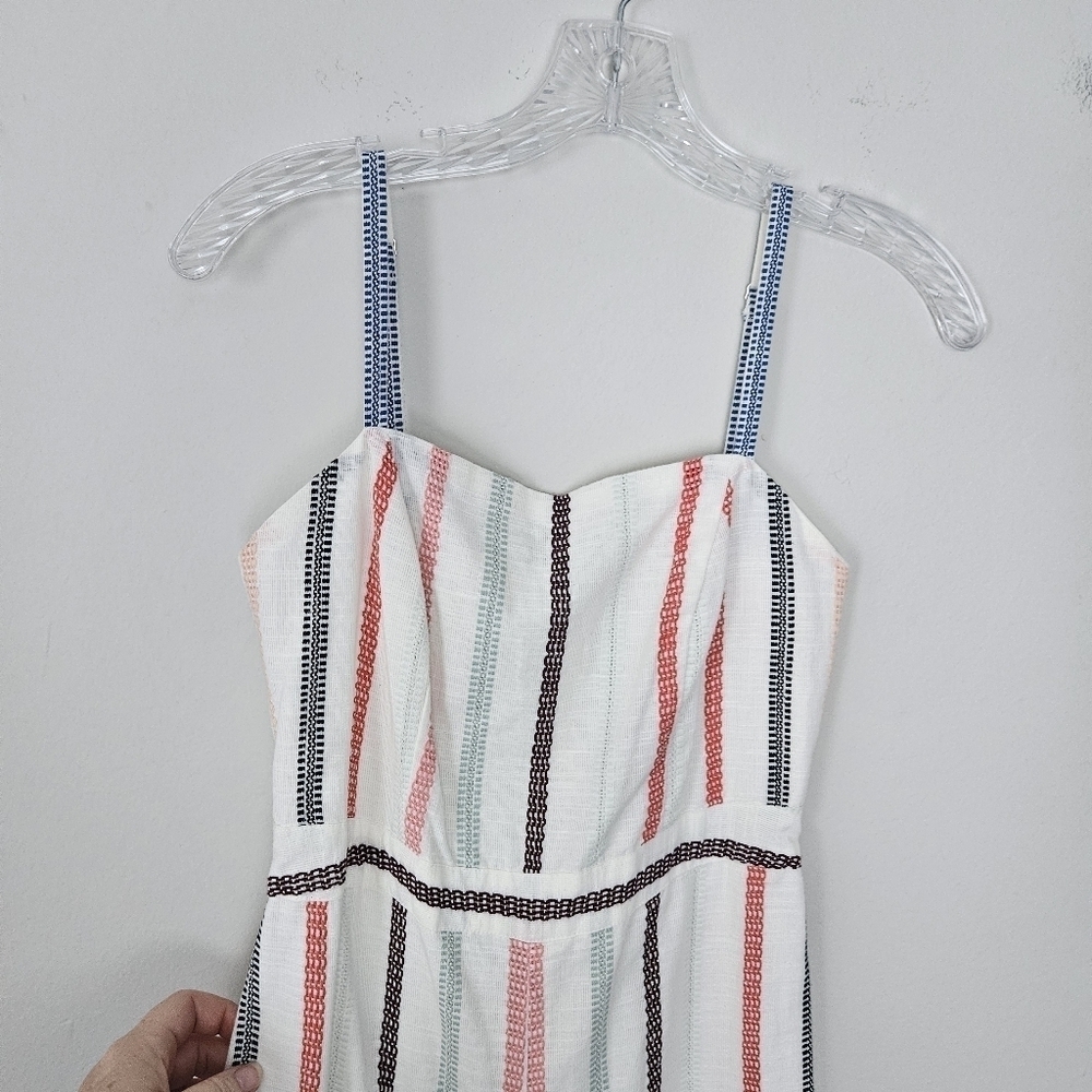 Anthropology Red Carter Everly Stripped Ruffle Hem Jumpsuit size XS - Picture 7 of 13